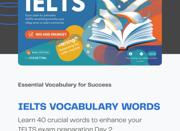 پوستر آموزشی: IELTS Vocabulary Words